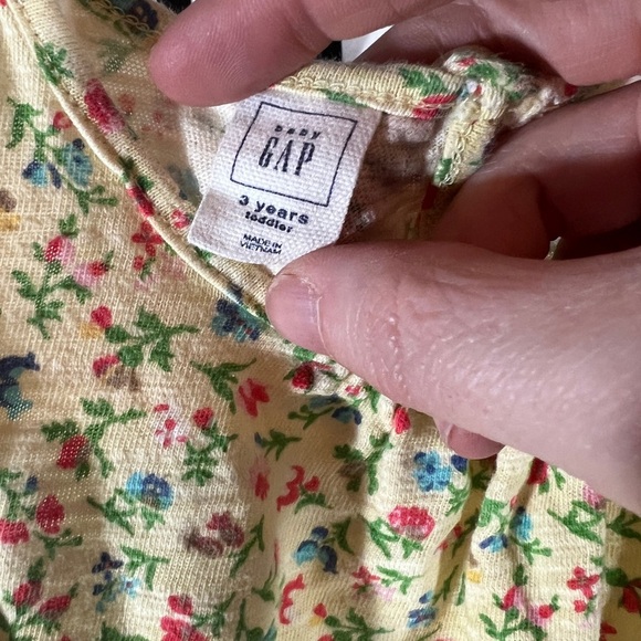 Gap Floral Yellow Dress girls size 3t - Picture 4 of 4